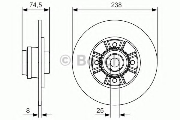 BOSCH 0 986 479 759 Тормозной диск для RENAULT (Рено) BOSCH 0 986 479 759 Тормозной диск для RENAULT (Рено)