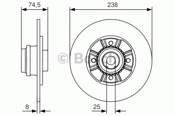 BOSCH 0 986 479 760 Тормозной диск для RENAULT (Рено) BOSCH 0 986 479 760 Тормозной диск для RENAULT (Рено)