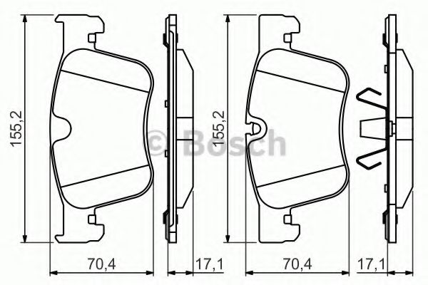 BOSCH 0 986 494 703 Тормозные колодки для CITROËN C4 PICASSO II (CитроËн С4 пикассо 2) BOSCH 0 986 494 703 Тормозные колодки для CITROËN C4 PICASSO II (CитроËн С4 пикассо 2)