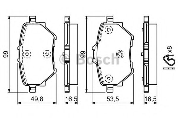 BOSCH 0 986 494 716 Тормозные колодки для CITROËN C4 PICASSO II (CитроËн С4 пикассо 2) BOSCH 0 986 494 716 Тормозные колодки для CITROËN C4 PICASSO II (CитроËн С4 пикассо 2)