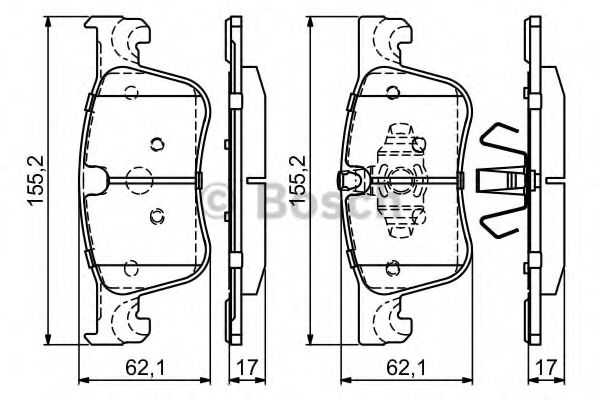 BOSCH 0 986 494 695 Тормозные колодки передний мост для CITROËN C4 PICASSO II (CитроËн С4 пикассо 2) BOSCH 0 986 494 695 Тормозные колодки передний мост для CITROËN C4 PICASSO II (CитроËн С4 пикассо 2)