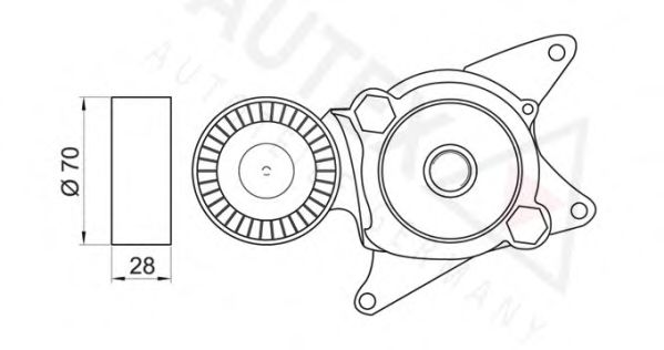 AUTEX 654479 Натяжитель ремня, клиновой зубча для TOYOTA AURIS ING SPORTS (Тойота/тоета Аурис спорт) AUTEX 654479 Натяжитель ремня, клиновой зубча для TOYOTA AURIS ING SPORTS (Тойота/тоета Аурис спорт)
