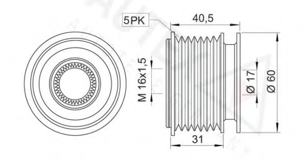 AUTEX 654189 Механизм свободного хода генератора для MERCEDESBENZ (Мерседес бенц) AUTEX 654189 Механизм свободного хода генератора для MERCEDESBENZ (Мерседес бенц)
