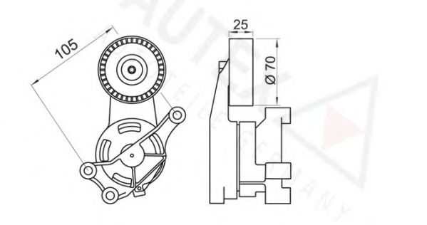 AUTEX 654484 Натяжитель ремня, клиновой зубча для VOLKSWAGEN SCIROCCO (Фольксваген Сcироccо) AUTEX 654484 Натяжитель ремня, клиновой зубча для VOLKSWAGEN SCIROCCO (Фольксваген Сcироccо)