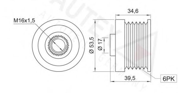 AUTEX 654201 Механизм свободного хода генератора для RENAULT VEL SATIS (Рено Вел сатис) AUTEX 654201 Механизм свободного хода генератора для RENAULT VEL SATIS (Рено Вел сатис)