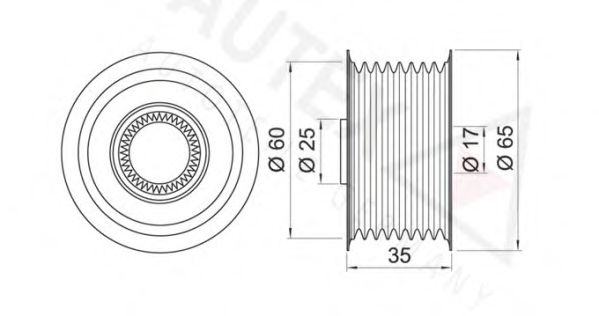 AUTEX 654198 Механизм свободного хода генератора для MAZDA PREMACY (Мазда Premacy) AUTEX 654198 Механизм свободного хода генератора для MAZDA PREMACY (Мазда Premacy)