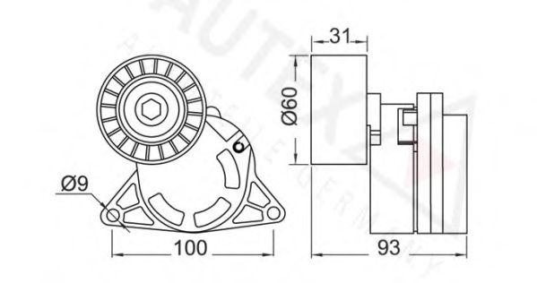 AUTEX 654483 Натяжитель ремня, клиновой зубча для OPEL MOVANO (Опель Моvано) AUTEX 654483 Натяжитель ремня, клиновой зубча для OPEL MOVANO (Опель Моvано)