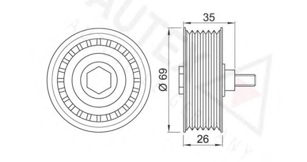 AUTEX 654256 Паразитный ведущий ролик, поликлиновой ремень для CITROËN JUMPER (CитроËн Жумпэр) AUTEX 654256 Паразитный ведущий ролик, поликлиновой ремень для CITROËN JUMPER (CитроËн Жумпэр)