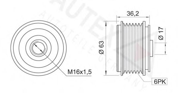 AUTEX 654284 Механизм свободного хода генератора для JAGUAR X-TYPE (Ягуар X-тъпэ) AUTEX 654284 Механизм свободного хода генератора для JAGUAR X-TYPE (Ягуар X-тъпэ)