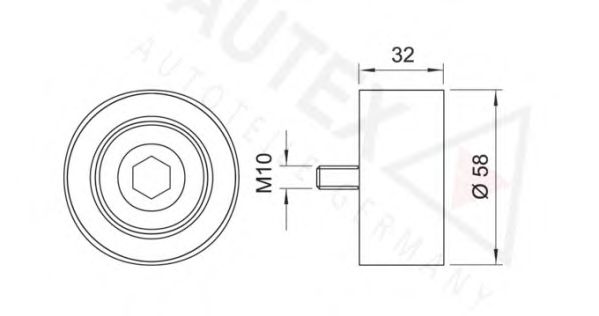 AUTEX 654384 Паразитный Ведущий ролик, зубчатый ремень для KIA (Киа) AUTEX 654384 Паразитный Ведущий ролик, зубчатый ремень для KIA (Киа)