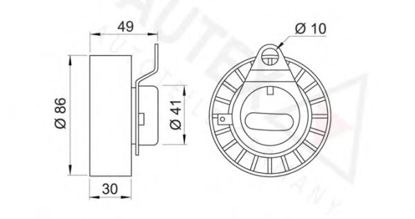 AUTEX 654218 Натяжной ролик, ремень ГРМ для FORD MONDEO (GBP), MONDEO I (GBP) 1.8 i 16V AUTEX 654218 Натяжной ролик, ремень ГРМ для FORD MONDEO (GBP), MONDEO I (GBP) 1.8 i 16V