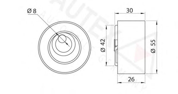 AUTEX 654236 Натяжной ролик, ремень ГРМ для FIAT 500 (Фиат 500) AUTEX 654236 Натяжной ролик, ремень ГРМ для FIAT 500 (Фиат 500)
