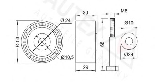AUTEX 652127 Паразитный Ведущий ролик, зубчатый ремень для FIAT IDEA (Фиат Идэа) AUTEX 652127 Паразитный Ведущий ролик, зубчатый ремень для FIAT IDEA (Фиат Идэа)