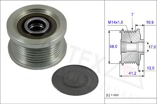 AUTEX 654817 Механизм свободного хода генератора для TOYOTA HIACE SBV IV (Тойота/тоета Хиаcэ сбv иv) AUTEX 654817 Механизм свободного хода генератора для TOYOTA HIACE SBV IV (Тойота/тоета Хиаcэ сбv иv)