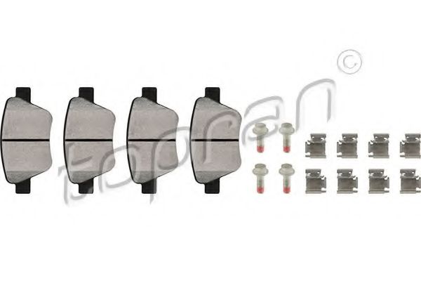 TOPRAN 114 377 Тормозные колодки для SKODA SUPERB (Шкода Суперб) TOPRAN 114 377 Тормозные колодки для SKODA SUPERB (Шкода Суперб)