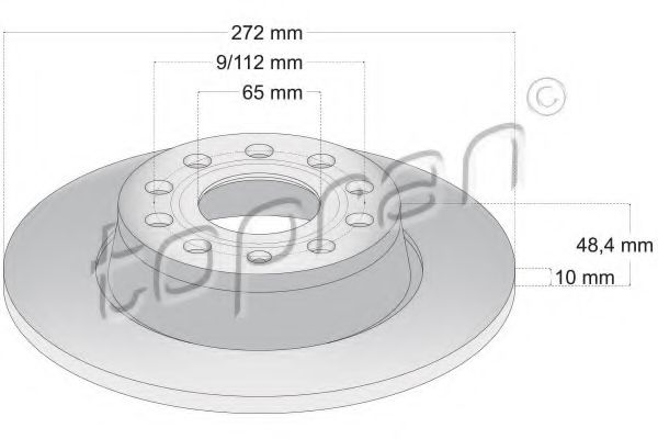 TOPRAN 114 027 Тормозной диск для SEAT (Сеат) TOPRAN 114 027 Тормозной диск для SEAT (Сеат)