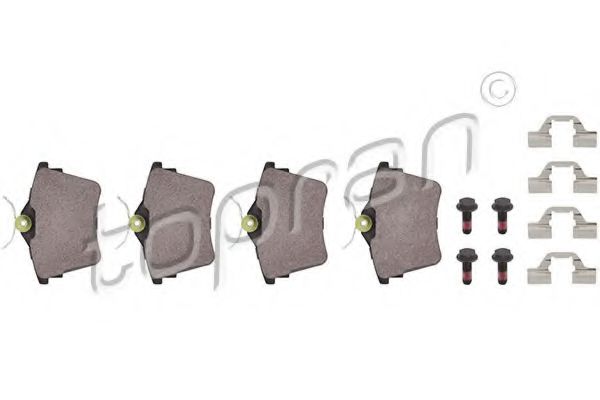 TOPRAN 721 244 Тормозные колодки для PEUGEOT 407 (Пежо 407) TOPRAN 721 244 Тормозные колодки для PEUGEOT 407 (Пежо 407)