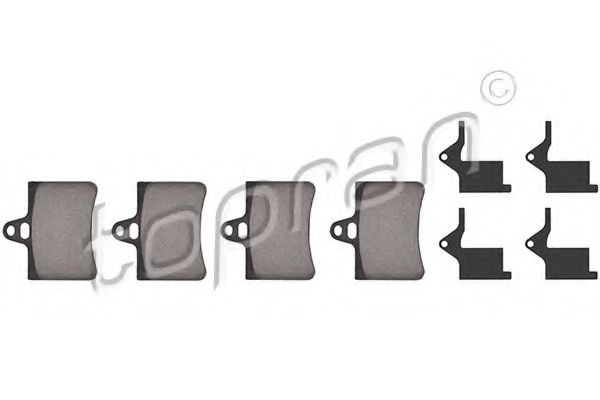 TOPRAN 721 245 Тормозные колодки для CITROËN C5 II (CитроËн С5 2) TOPRAN 721 245 Тормозные колодки для CITROËN C5 II (CитроËн С5 2)