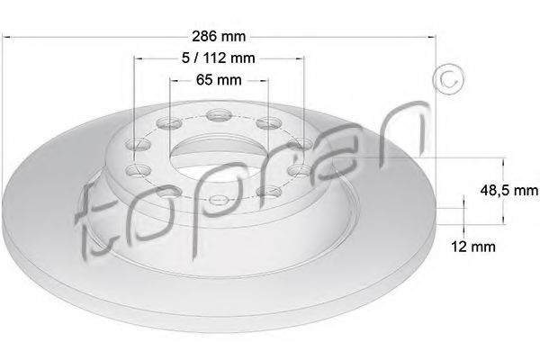 TOPRAN 110 311 Тормозной диск для SEAT (Сеат) TOPRAN 110 311 Тормозной диск для SEAT (Сеат)