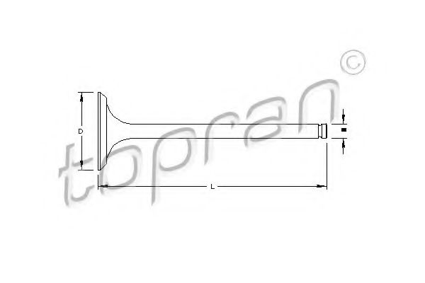 TOPRAN 700 657 Впускной клапан для RENAULT (Рено) TOPRAN 700 657 Впускной клапан для RENAULT (Рено)