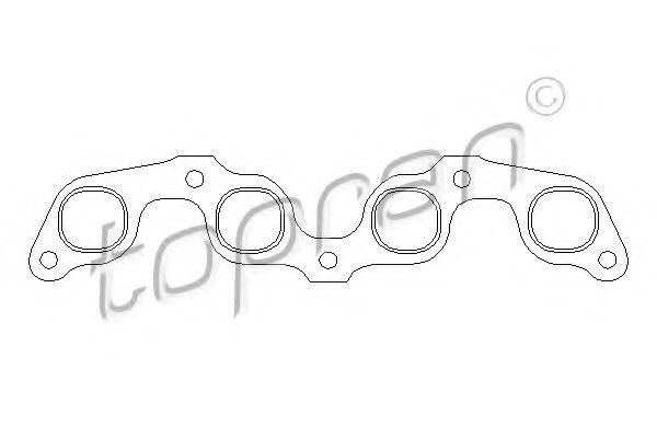 TOPRAN 100 623 Прокладка, выпускной коллектор для VOLKSWAGEN POLO (Фольксваген Поло) TOPRAN 100 623 Прокладка, выпускной коллектор для VOLKSWAGEN POLO (Фольксваген Поло)