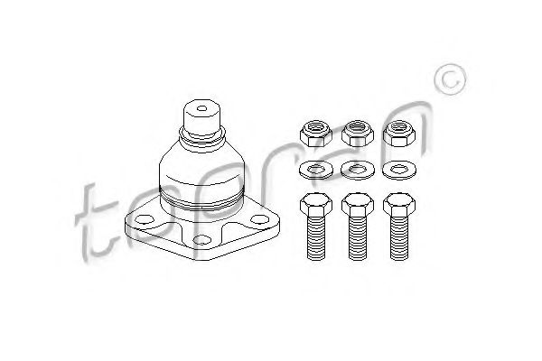 TOPRAN 110 630 Несущий направляющий шарнир для SKODA (Шкода) TOPRAN 110 630 Несущий направляющий шарнир для SKODA (Шкода)