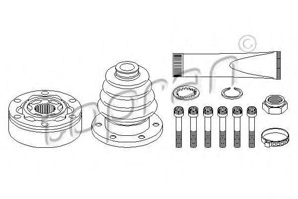 TOPRAN 102 621 Шарнирный комплект, приводной вал для AUDI (Ауди) TOPRAN 102 621 Шарнирный комплект, приводной вал для AUDI (Ауди)
