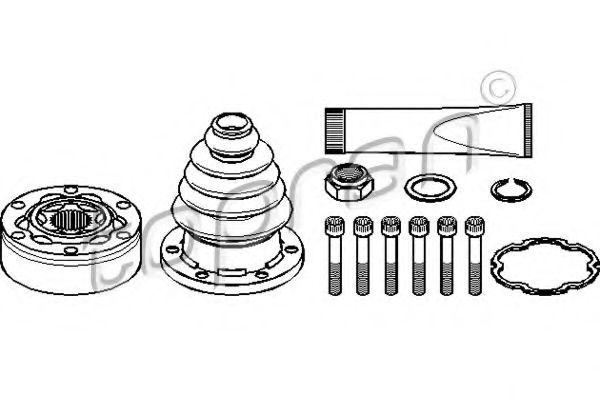 TOPRAN 102 810 Шарнирный комплект, приводной вал для SKODA (Шкода) TOPRAN 102 810 Шарнирный комплект, приводной вал для SKODA (Шкода)