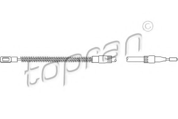 TOPRAN 103 282 Трос, стояночная тормозная система для VOLKSWAGEN T3 CARAVELLE (Фольксваген Т3 cараvэллэ) TOPRAN 103 282 Трос, стояночная тормозная система для VOLKSWAGEN T3 CARAVELLE (Фольксваген Т3 cараvэллэ)