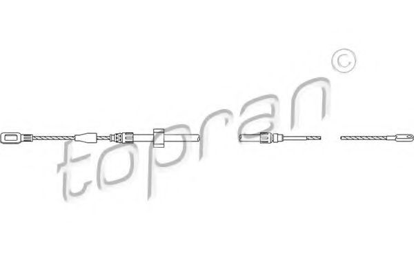TOPRAN 109 812 Трос, стояночная тормозная система для VOLKSWAGEN LT II (Фольксваген Лт 2) TOPRAN 109 812 Трос, стояночная тормозная система для VOLKSWAGEN LT II (Фольксваген Лт 2)