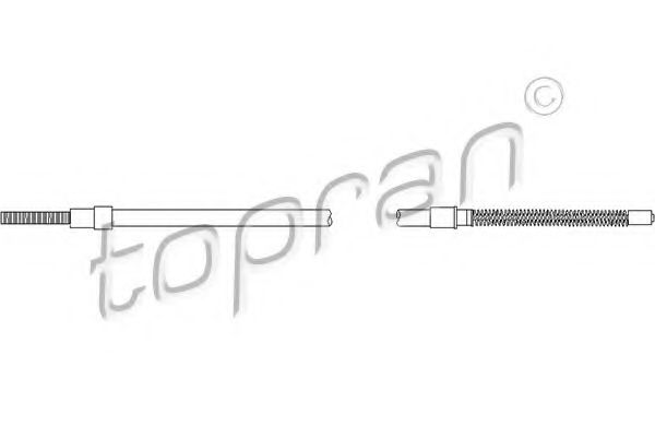 TOPRAN 102 632 Трос, стояночная тормозная система для VOLKSWAGEN CARIBE I (Фольксваген Cарибэ и) TOPRAN 102 632 Трос, стояночная тормозная система для VOLKSWAGEN CARIBE I (Фольксваген Cарибэ и)
