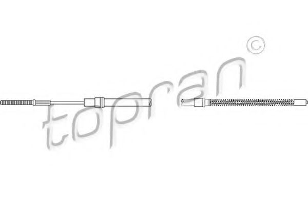 TOPRAN 102 833 Трос, стояночная тормозная система для VOLKSWAGEN JETTA II (Фольксваген Жэтта 2) TOPRAN 102 833 Трос, стояночная тормозная система для VOLKSWAGEN JETTA II (Фольксваген Жэтта 2)