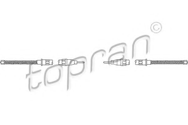 TOPRAN 103 404 Трос, стояночная тормозная система для VOLKSWAGEN CORSAR (Фольксваген Cорсар) TOPRAN 103 404 Трос, стояночная тормозная система для VOLKSWAGEN CORSAR (Фольксваген Cорсар)