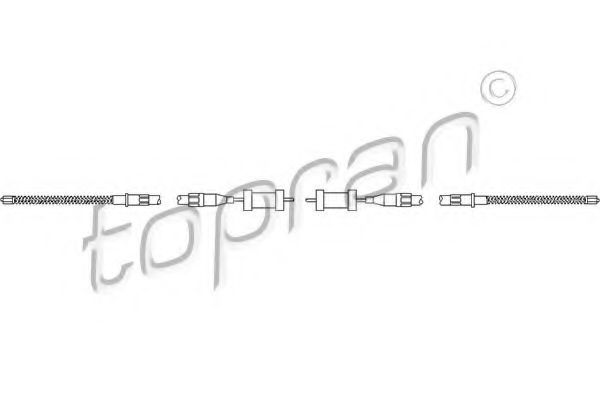 TOPRAN 104 161 Трос, стояночная тормозная система для AUDI 80 (Ауди 80) TOPRAN 104 161 Трос, стояночная тормозная система для AUDI 80 (Ауди 80)