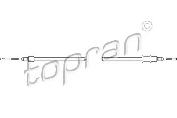 TOPRAN 108 325 Трос, стояночная тормозная система для AUDI 90 (Ауди 90) TOPRAN 108 325 Трос, стояночная тормозная система для AUDI 90 (Ауди 90)