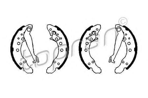 TOPRAN 103 075 Тормозные колодоки для VOLKSWAGEN VENTO (Фольксваген Венто) TOPRAN 103 075 Тормозные колодоки для VOLKSWAGEN VENTO (Фольксваген Венто)