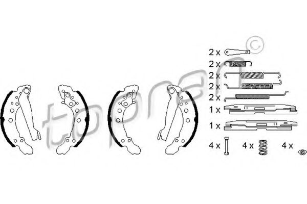 TOPRAN 110 298 Тормозные колодоки для VOLKSWAGEN CORSAR (Фольксваген Cорсар) TOPRAN 110 298 Тормозные колодоки для VOLKSWAGEN CORSAR (Фольксваген Cорсар)