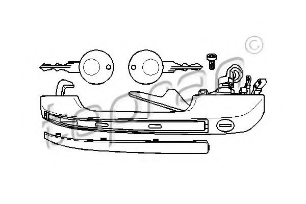 TOPRAN 104 174 Ручка двери для AUDI 90 (Ауди 90) TOPRAN 104 174 Ручка двери для AUDI 90 (Ауди 90)