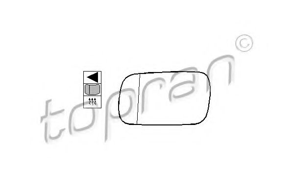 TOPRAN 109 499 Зеркальное стекло, наружное зеркало 