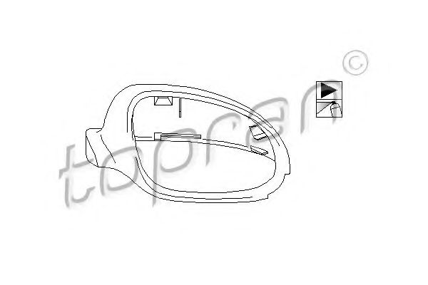 TOPRAN 112 187 Покрытие, внешнее зеркало для VOLKSWAGEN JETTA I (Фольксваген Жэтта и) TOPRAN 112 187 Покрытие, внешнее зеркало для VOLKSWAGEN JETTA I (Фольксваген Жэтта и)