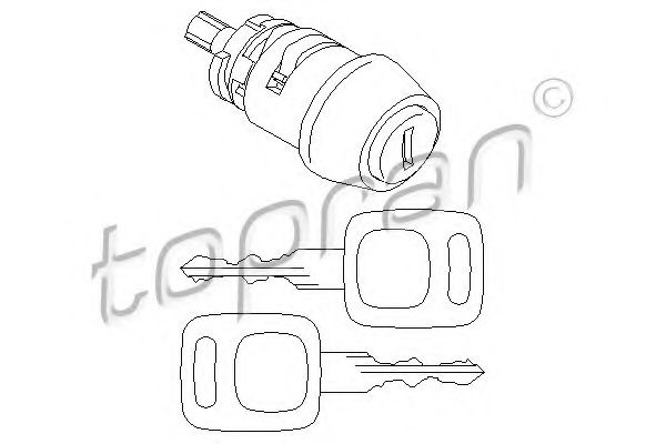 TOPRAN 107 090 Замок, замок-выключатель для AUDI 80 (Ауди 80) TOPRAN 107 090 Замок, замок-выключатель для AUDI 80 (Ауди 80)
