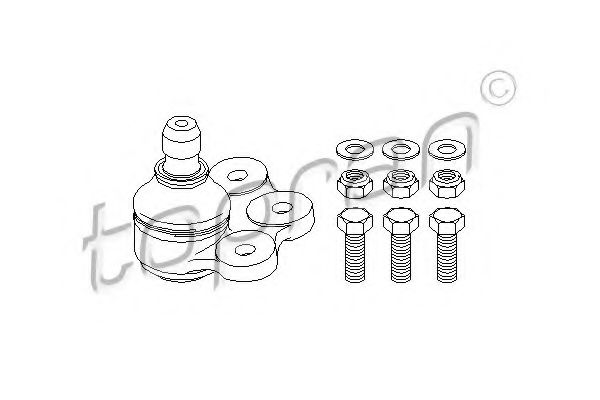 TOPRAN 206 105 Несущий направляющий шарнир для OPEL VITA C (Опель Vита c) TOPRAN 206 105 Несущий направляющий шарнир для OPEL VITA C (Опель Vита c)