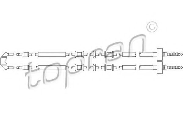 TOPRAN 205 508 Трос, стояночная тормозная система для OPEL (Опель) TOPRAN 205 508 Трос, стояночная тормозная система для OPEL (Опель)