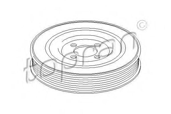 TOPRAN 207 342 Ременный шкив, коленчатый вал для OPEL ASTRA A (Опель Астра а) TOPRAN 207 342 Ременный шкив, коленчатый вал для OPEL ASTRA A (Опель Астра а)