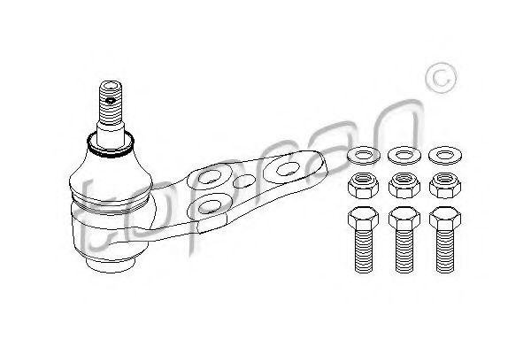TOPRAN 202 421 Несущий направляющий шарнир для OPEL KADETT E COMBO (Опель Кадэтт э комбо) TOPRAN 202 421 Несущий направляющий шарнир для OPEL KADETT E COMBO (Опель Кадэтт э комбо)
