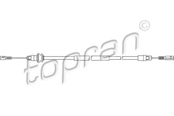 TOPRAN 207 371 Трос, стояночная тормозная система для OPEL (Опель) TOPRAN 207 371 Трос, стояночная тормозная система для OPEL (Опель)