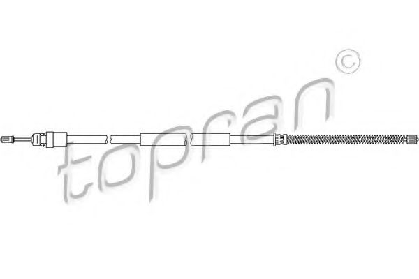 TOPRAN 207 372 Трос, стояночная тормозная система для OPEL (Опель) TOPRAN 207 372 Трос, стояночная тормозная система для OPEL (Опель)