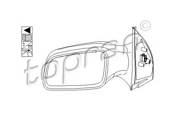 TOPRAN 205 913 Наружное зеркало для OPEL ASTRA G (Опель Астра г) TOPRAN 205 913 Наружное зеркало для OPEL ASTRA G (Опель Астра г)