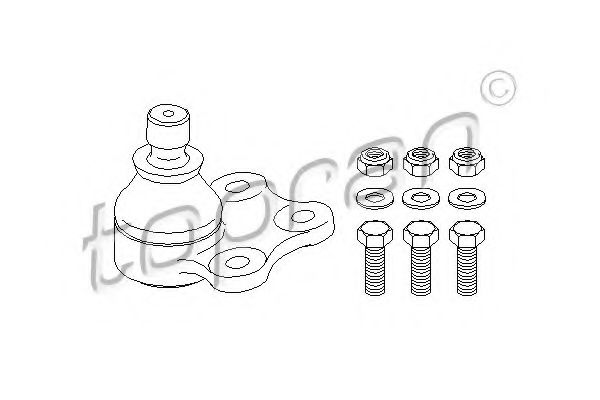 TOPRAN 301 851 Несущий направляющий шарнир для FORD MONDEO (Форд Мондэо) TOPRAN 301 851 Несущий направляющий шарнир для FORD MONDEO (Форд Мондэо)