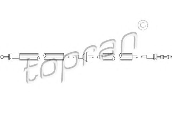 TOPRAN 302 780 Тросик замка капота для FORD ORION III (Форд Орион 3) TOPRAN 302 780 Тросик замка капота для FORD ORION III (Форд Орион 3)